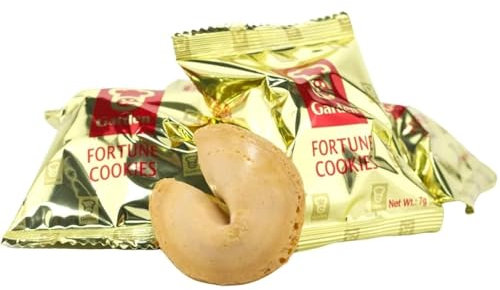 Garden Chinese Fortune Cookies Lot de 24 biscuits emballés individuellement