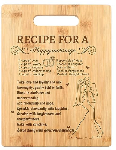 PRSTENLY Wedding Gifts, Wedding Gifts for Bride and Groom Chopping Board, Happy Marriage Present, Mrs and Mrs Wedding Gifts, Weddings Anniversary for Couples, Engagement Gifts, Wedding Day Gifts