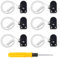 Acmerota 2 Amp Pull Cord Switch, ON/Off 2 Hole 2A 250V Side Action Shower Mini Recessed for Bathroom Toilet Ceiling Fan Wall Light (6 Pack)