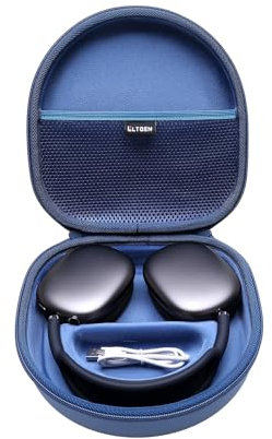 L LTGEM Hard Headphone Case for New Apple AirPods Max - Carrying Storage Bag (Case Only) (Blue)