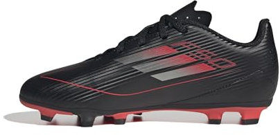 adidas Unisex Kids F50 Club Football Boots FG/MG Kids, Core Black/Iron Metallic/Lucid Red, 3 UK