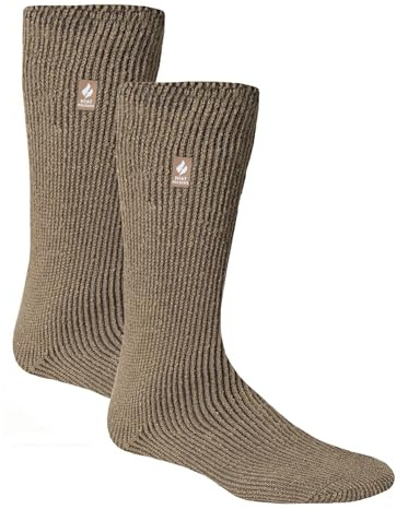 HEAT HOLDERS Herren 2 Paar Thermosocken Herren Original Warme Socken für Winter mit Flauschigem Innerem Vlies (39-45, Stein)