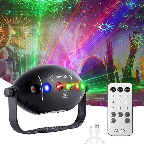 72 Patterns Disco Lights Party Lights Mini Stage Projector Lights for Party Club Home Festival Decorative Light Effect, Remote Control/Voice Control