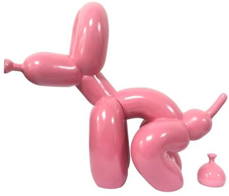 Morlinca Ballon Hund Statue, Harz Ballon Hund Skulptur, Graffiti Kunstskulptur Harz Handwerk Ornament Desktop BüRo Und Heimdekoration Tier Skulptur,A8