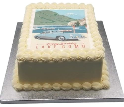 LARRYROO Oblong Cake Drum, 13mm Thick Silver Rectangle Board For Cake, Tray Bakes & Cupcake Displays in Range of Sizes (16 x 12)