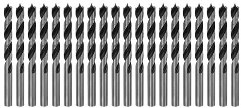 QUARKZMAN 20 Piezas Barrenas de Punto Brad 9mm(23/64) Diámetro Barrena Recta Métrica de Punto Brad 2.9 Profundidad de Perforación Barrena Espiral Para Carpintería Plástico Caucho
