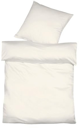 liebling Halbleinen Bettwäsche 240 x 220 + 2 x 80 x 80 cm, Farbe Creme, Bettbezug aus 50% Leinen & 50% Baumwolle, kühlend & atmungsaktiv, waschbar 60 Grad, Ökotex 100