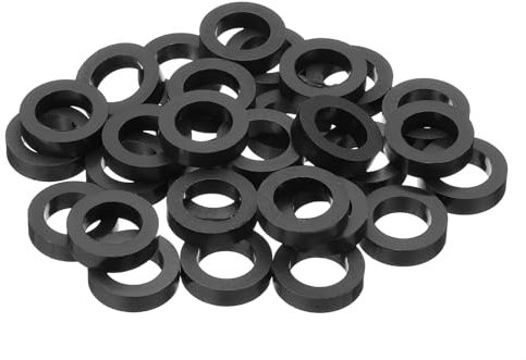 PATIKIL M10 Round Electrical Outlet ABS Spacers Washer, 30 Pcs 10.2mm ID, 16mm OD, 3mm Length Without Threaded,Switch and Receptacle Spacers Hardware for M10 Screws