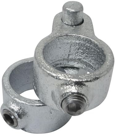 SO-TOOLS Temperguss Stellring mit Bohrung und Zapfen für Rohrdurchmesser von 33,7 mm Rohrrahmen Scharnier