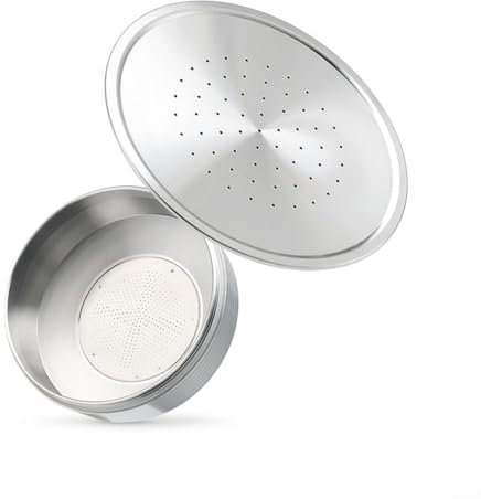 WIIYENA Filtro de cápsulas de café reutilizable Senseo para HD7801 para cafetera HD6592, cápsula recargable de acero inoxidable con cepillo y cuchara