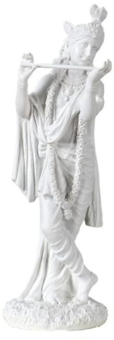 Zxfdsfdbnm Krishna-Statue, hinduistischer Gott der Liebe, Kunstharz, Skulptur, Ornament für Zuhause, Tempel, Altare, Schreibtisch, Bücherregal, Dekoration, 25,4 cm