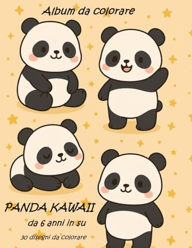 Album da colorare Panda Kawaii: Da sei anni in su