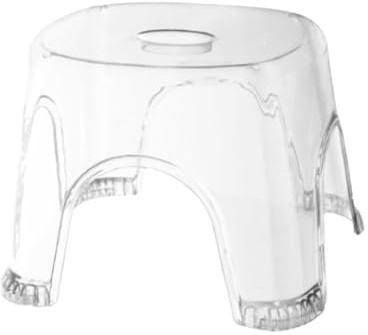 Banc de Douche Transparent – Tabouret de Douche Moderne avec siège incurvé et Trou Anti-Fuite d'eau Siège Transparent pour Petits espaces de Douche