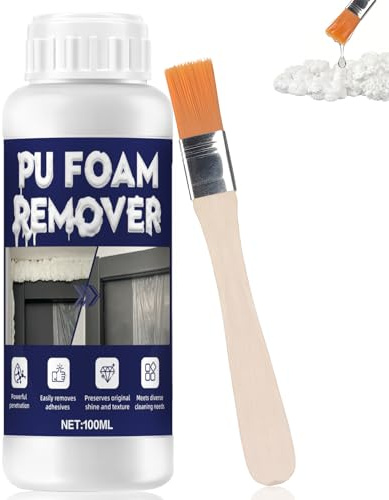 Nettoyant Mousse Expansive, Bombe Mousse Polyurethane, Dissolvant Colle, Pénétration Puissante, Élimination Facile, Convient Diverses Surfaces, Élimine Résidus Mousse Polyuréthane, 100ml