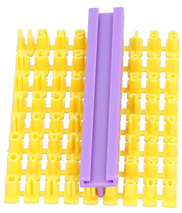 FLEXMAN Plätzchenform, Alphabet Zahlensymbole Ausstechformen Set, Keksstempel Impress Prägeschneider, DIY Prägeform für Kuchenbacken aus Ton