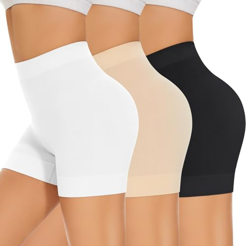 SIMIYA Radlerhose Damen Kurz unter Kleid Rock Anti Scheuern Unterziehshorts | Nahtlos, weicher Stretchstoff, kurzer Schnitt, gegen Reibung, unter Kleidern und Röcken, für Alltag und Yoga