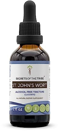 Secrets of the Tribe St. John's Wort Tincture Alcohol-Free Liquid Extract, Saint John's Wort (Hypericum Perforatum) Dried Herb (2 FL OZ)