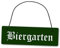 Homeyourself Metallschild Biergarten 25 x 8 cm aus Alu Verbund (Alu, Kunststoff) für In- und Outdoor Deko Schild Dekoschild Wandschild außen und innen