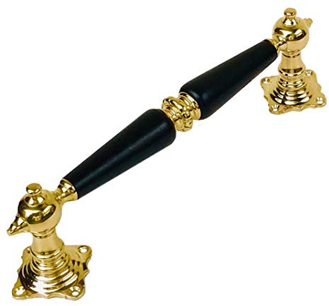 Jugendstil Art Deco Stossgriff Messing poliert #75-ME