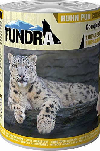 Tundra Katzenfutter Huhn Pur, Nassfutter - getreidefrei (6 x 400 g)