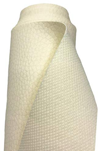 A-Express Premium Gekörnt Wasserdicht Kunstleder Gekörnt Lederimitat Texturiert Lederstoff Meterware - 50cm x 140cm (Elfenbein)
