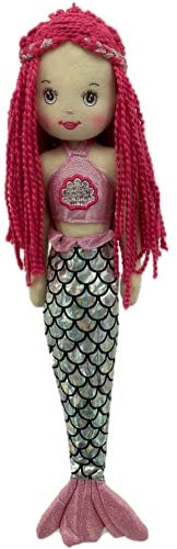 Sweety Toys 13333 Stoffpuppe Meerjungfrau Plüschtier Prinzessin 45 cm pink