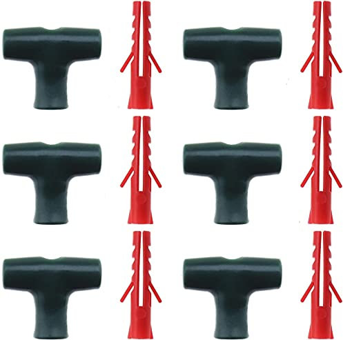 Sanmum 30 Stück Hühnerdraht T-Clip Kit, mit Schraubanker für Garten Wandgitter, Zaunpaneel