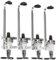 Bar Butler: Aluminium-Flaschenhalter und Dosierer, 4-fach, für Wandmontage (Bar Flaschenhalter)Flaschenhalter Wand, HxBxT: 39.5*11*36 cm, für 4 Flaschen Schnaps, Limonade, Getränkespender, silber