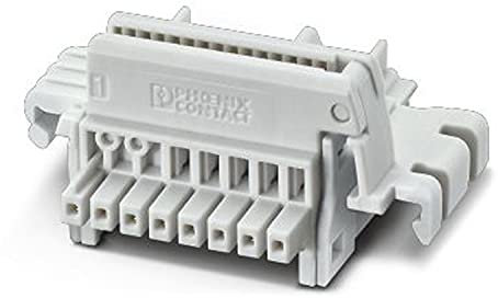 PHOENIX CONTACT TBUS8-20,0-PPPPPPSS-7035 Tragschienen-Busverbinder, 8 Polzahl pro Reihe, 2.54 mm Rastermaß, 32 V, Lichtgrau, 10 Stück