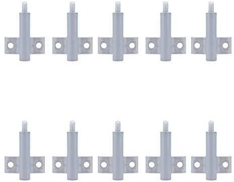 10 Pack Soft Close Damper Buffers, Easy Install Door Stop Drawer Quiet Closer Damper Buffers for Kitchen Cabinets, Drawers Cupboards,Gray