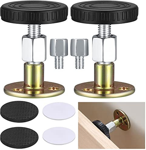 XxinXrong2 Packs Adjustable Threaded Bed Frame Anti-Shake Tool, Headboard Stoppers Anti-Shake Fixer, Prevent Rocking Headboard Pad for Home Room Bed Furniture Wall Support