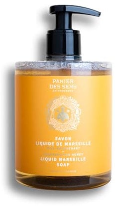 Panier des Sens – Marseille Seife flüssig Honig – 97% natürliche Inhaltsstoffe – Feuchtigkeit spendende Handseife flüssig mit Olivenöl - natürliche Seife aus Frankreich - 500ml