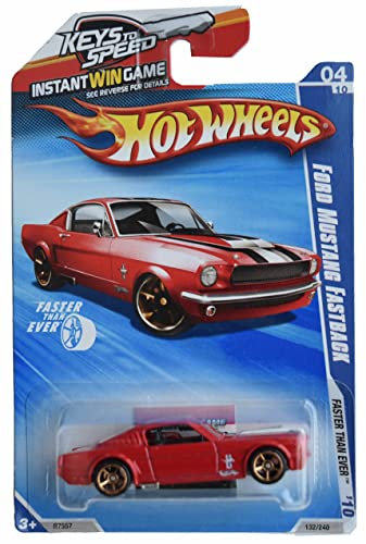 Hot Wheels Ford Mustang Fastback 1:64 Scale Die-Cast Car, Red, Classic Cars, Kid, Unisex, Children