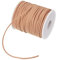 PATIKIL Suede Cord with Roll Spool 3mm 50 Yard, Flat Faux Leather Lace for Necklace Bracelet Jewelry Making Beading DIY Crafts, Light Brown