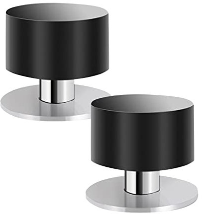 CKLHCFF Wandtürstopper Edelstahl mit Gummi 2 Stück 40MM, 304 Edelstahl Türstopper Selbstklebend für Wandmontage zum Schutz der Türen, mit 2 Dehnschraube & 2 3M-Kleber (Silber-2)