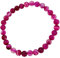 Bracelet en Perles de Pierres Précieuses Faites à la Main pour Hommes et Femmes de 6 mm Bracelet Extensible en Pierres Précieuses en Cristal (Agate rose)