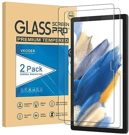 Vkooer [2 Pack] Screen Protector for Samsung Galaxy Tab A8 10.5 inch 2021 Tempered Glass Film SM-X200/SM-X205 [9H Toughness] [Scratch Resistant] [Bubble Free] for Samsung Galaxy Tab A8 10.5