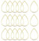 sourcing map Tropfen Bördeln Reifen Verbindung Hohle Offene Lünette Charme Verknüpfung Ringe 14x22mm Messing Ton für Ohrring Schmuck Herstellung Pack von 20