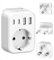 JSVER Adaptateur Prise Universelle, Adaptateur de Voyage vers USA/UK/Europe,Adaptateur Type B/G/C International avec 2 USB et 2 USB C 3680W Adaptateur Prise Irlande,USA, Canada,Singapore, HK