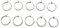 Ohrclips Mädchen Edelstahl einziehbarer Clip auf Ohrringe Nicht Piercing Gefälschte Reifen Ohrringe for Frauen Mädchen ohne Ohrlöcher Clip Manschetten Ohrclips Silber (Style : 10 pcs silver)
