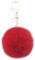 Xsclpomddy Pom Pom Schlüsselbund künstliche weiche Kaninchenhaar Taschenanhänger Ball Schlüsselanhänger für Handtasche Auto Anhänger Dekoration,red