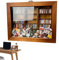 Anxiety Bookshelf, Kreative Dekompressions Bücherregal Ornamente, Hölzerne Bücherregal Display Rahmen, Angst Bücherregal Miniatur mit Holz Bücherregal, Angst Bücherregal Dekor für Buch Liebhaber