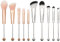 Lot de 5 pinceaux de maquillage élégants à paillettes | Poils synthétiques de qualité supérieure avec manche en | Pinceau estompeur professionnel à paillettes en | Pinceau pour visage