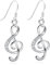 Wedity Zarte Musik Note Dangle Ohrringe Silber für Frauen Mädchen