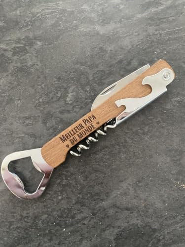 Ouvre bouteille, limonadier, tire bouchon Meilleur Papa du monde idée cadeau, Papa, Beau Père, anniversaire, fête, Noël