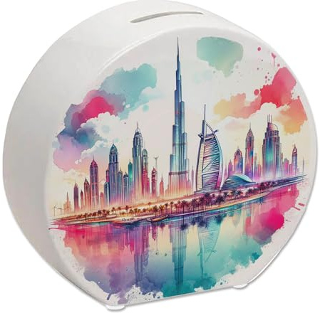 Dubai Spardose Dubai Spardose Orient Skyline Architektur Stadt der Wahrzeichen - Ideal für Liebhaber von Wolkenkratzern Naher Osten