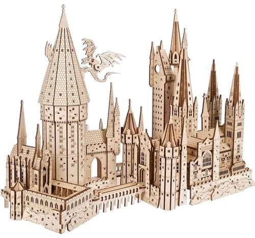 UGEARS Château de Poudlard Harry Potter - Blocs de Construction pour Adultes - Puzzle en Bois Harry Potter pour Adolescents - Puzzles 3D pour Adultes - Modèle de château Harry Potter