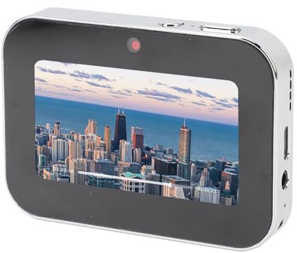 64MP 4K Digitalkamera, D6 3'' Touchscreen Digitale Point-and-Shoot-Kamera für Fotografie und Video, Eingebauter Blitz, Musik-Player, Sprachrekorder, Wecker, OTG-Anschluss