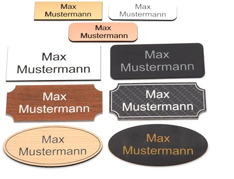Individuelle Türschilder & Briefkastenschilder aus Kunststoff | personalisiert, graviert, wetterfest, selbstklebend, viele Farben & Größen | Büro, Klingelschild, Namensschild (Individuelle Größen)