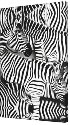 Zebra Leinwandbild, rahmenlos, dekoratives Gemälde, 40,6 x 61 cm (vertikal), Ölgemälde für Wohnzimmer, Wanddekoration